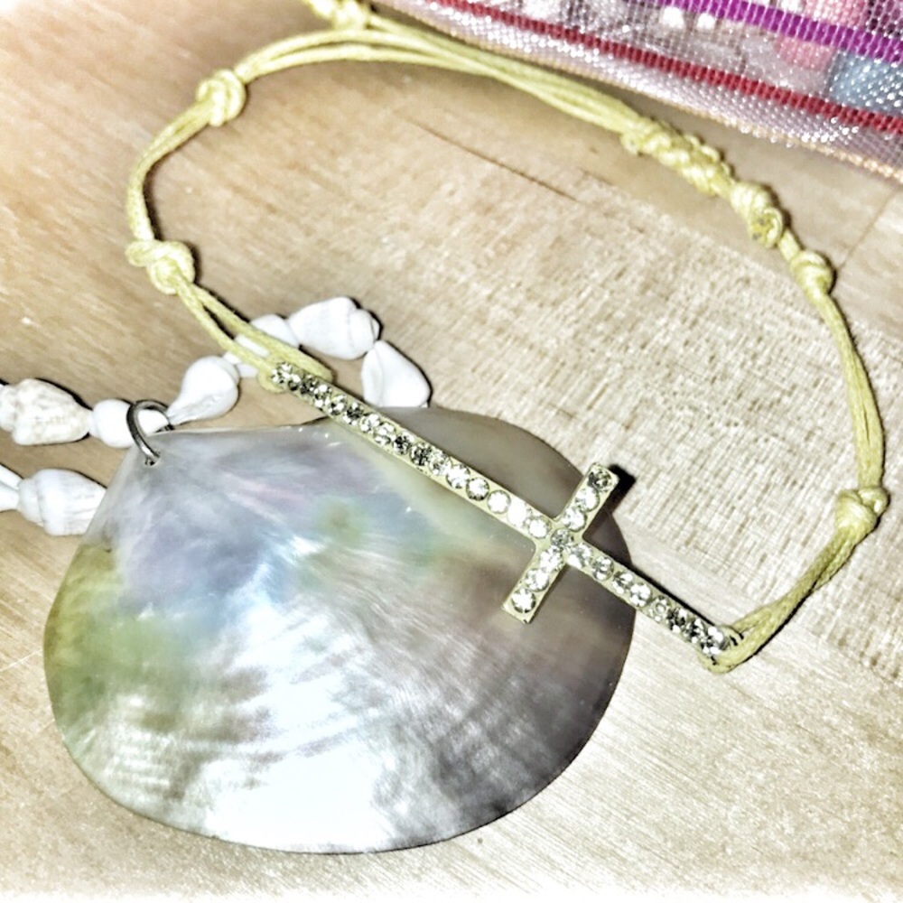 new Bethany cross bracelet yellow adjustable